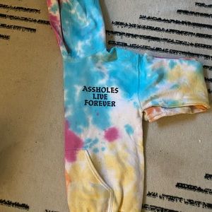 Tye-dye Assholes Live Forever hoodie